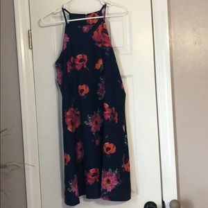 Navy floral dress ax large